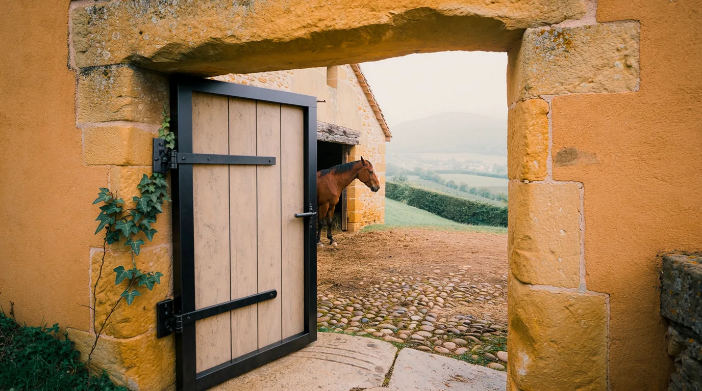 Entrée, Les Poneys du Bois Bettu, centre équestre à Taponas