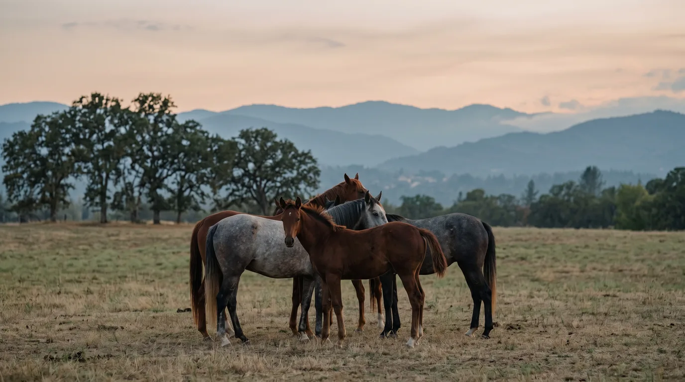 Chevaux en liberté, Les Poneys du Bois Bettu, Rhône